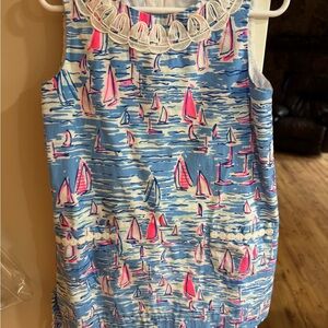 Lilly Pulitzer Blue and Pink Sailboat Dress